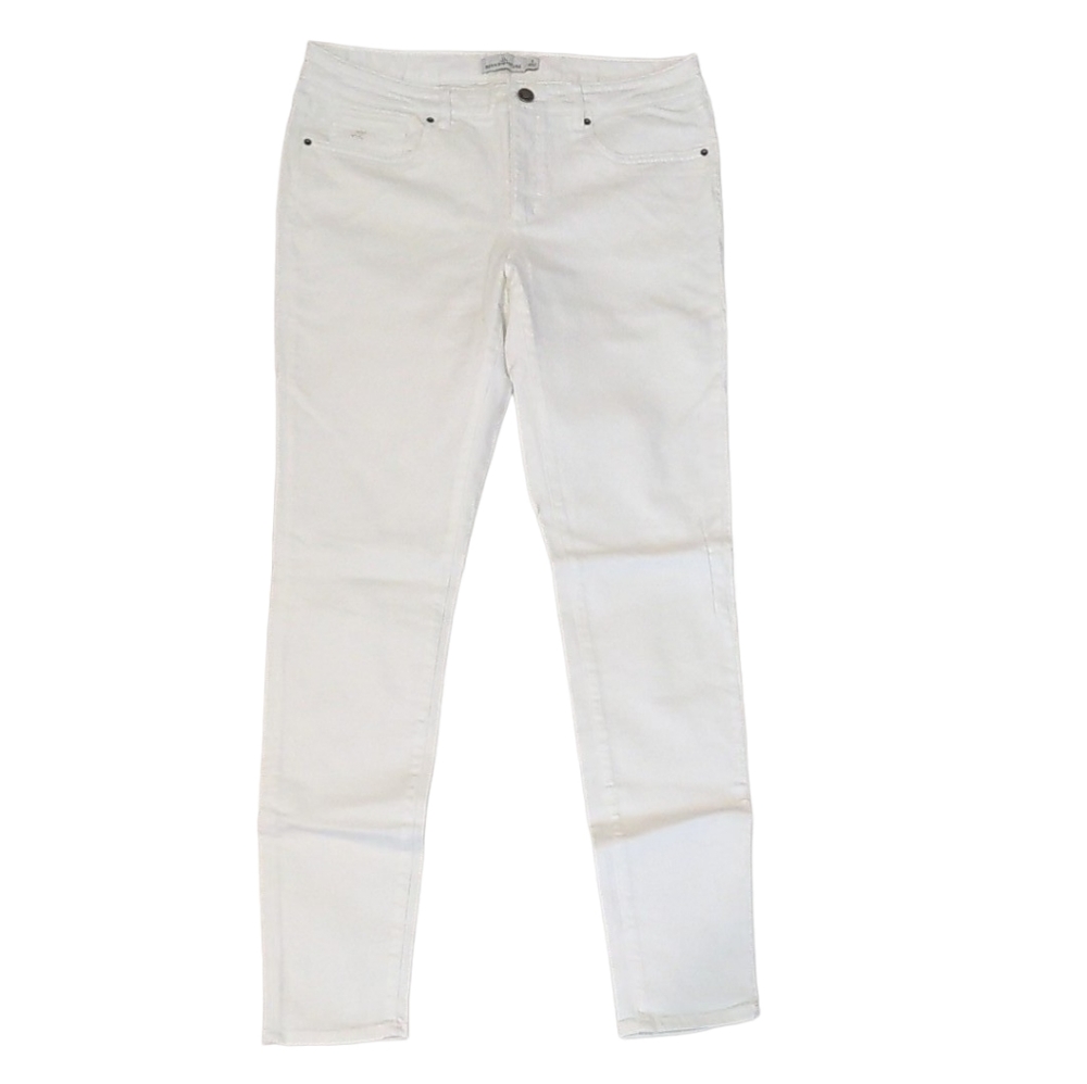 LL Bean Misses Signature White Stretch Skinny Jeans Size 8